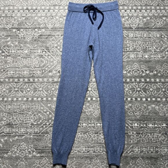 Summersalt Wool Cashmere Blend Joggers Pants Womens XS Blue Natural Soft Comfort - Picture 1 of 10